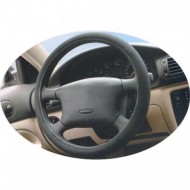 PERALINE BLACK LEATHER STEERING WHEEL COVER 39-41 CM