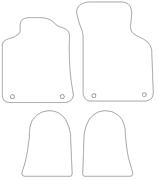 Tappetini Auto Specifici Per Audi TT Mk1 (1998-2006) | Set Anteriore, Realizzati In Italia, Antiscivolo